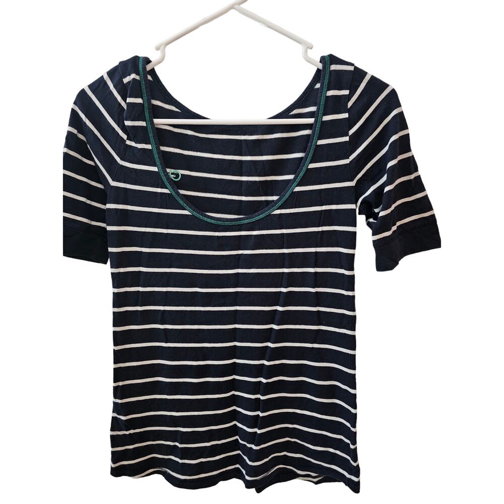 Gilly Hicks Women's Blue & White Stripe Top size S